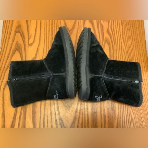 Zodiac Girls toddler Black Winter Books Size 10 faux fur cozy warm - Picture 4 of 7